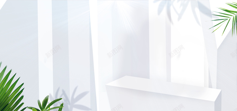 夏季美妆白色大气高端海报bannerpsd设计背景_88icon https://88icon.com 夏季 大气 白色 美妆 高端 海报banner 促销 电商 活动