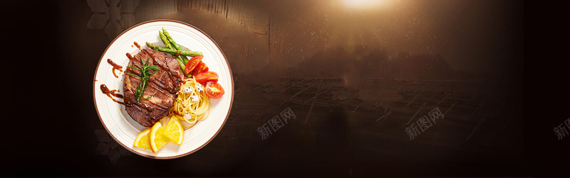 高端西点牛排简约灯光棕色背景psd设计背景_88icon https://88icon.com 美食广告 美食海报 吃货 美食 食品 美食节 食物 电商 淘宝 素材 广告 设计 背景