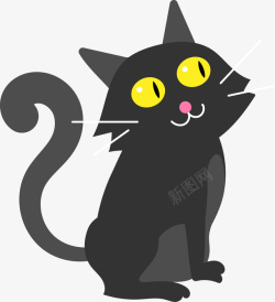 黑色小猫装饰素材素材