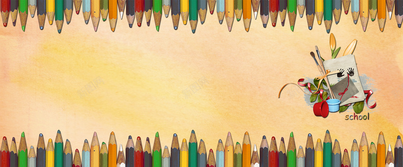 创意水彩笔卡通背景psd设计背景_88icon https://88icon.com 创意 彩铅 水彩笔 卡通 笔刷 儿童节 六一 海报banner 童趣 手绘