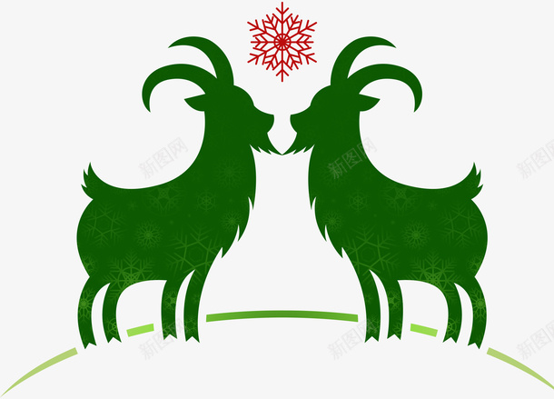 两只山羊剪影图案ai免抠素材_88icon https://88icon.com 领头羊 羊 羊图案 羊剪影 羊立体剪影 剪影设计 动物剪影 矢量