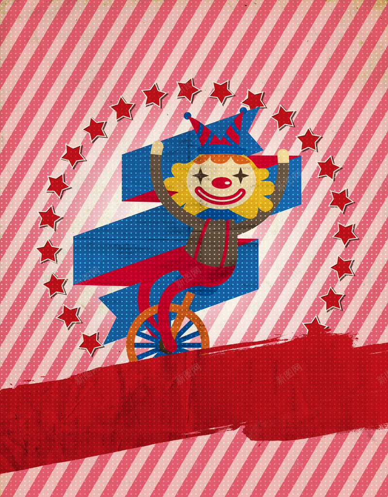 小丑搞怪背景素材psd设计背景_88icon https://88icon.com 卡通 条纹 海报 背景 矢量 小丑 愚人节 活动