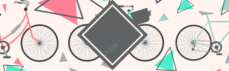自行车购物背景psd设计背景_88icon https://88icon.com 海报banner banner 自行车 女人 购物 卡通 童趣 手绘