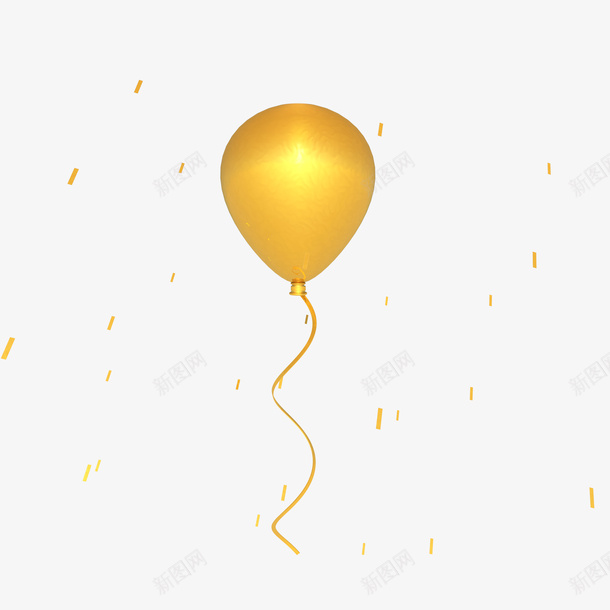 电商促销装饰金色气球元素png免抠素材_88icon https://88icon.com 电商 气球 促销 节日 金色