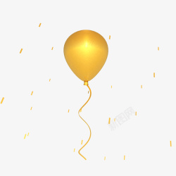 电商促销装饰金色气球元素素材