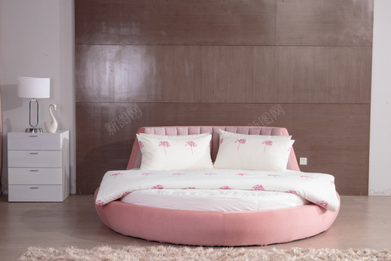 粉色可爱床背景素材背景