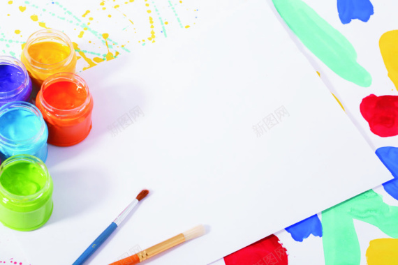彩色美术绘画美术平面广告背景
