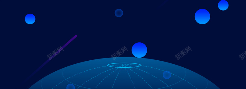 扁平地球仪彩球蓝色背景背景