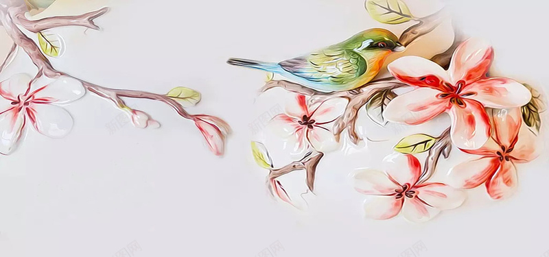 花鸟背景图背景