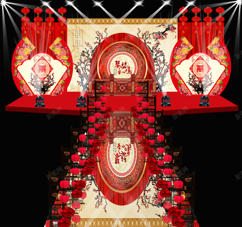 喜庆中式婚礼背景素材jpg设计背景_88icon https://88icon.com 喜庆 中式 婚礼 结婚 背景