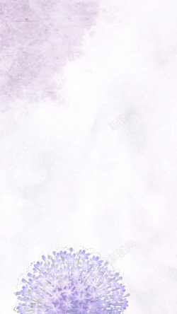 紫底紫色花朵底纹H5背景素材高清图片