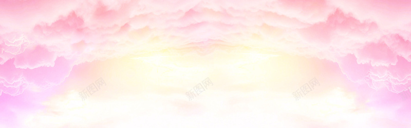 梦幻粉色云朵背景背景