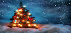 心形雪花素材浪漫心形圣诞树雪花背景高清图片