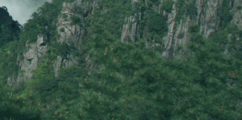 云遮雾绕的黄山H5背景jpg设计背景_88icon https://88icon.com 天空 云朵 大山 风景 摄影 H5 h5