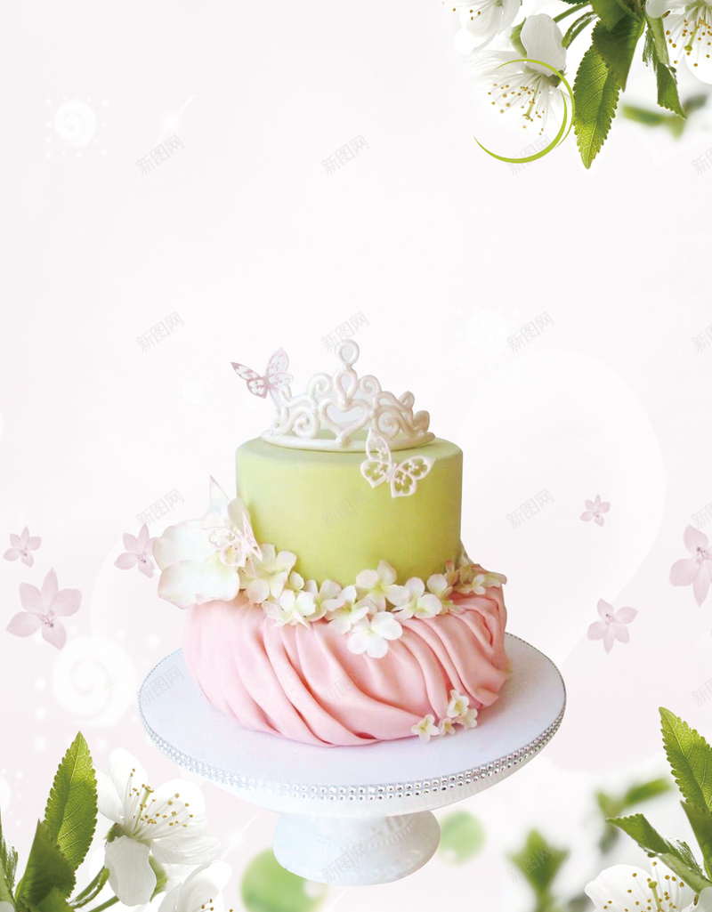 蛋糕宣传海报背景素材psd设计背景_88icon https://88icon.com 清新 烘焙 甜品 私房 蛋糕 蛋糕图片下载 水果蛋糕 生日蛋糕 叶子