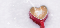 浪漫茶杯热气奶茶高清图片