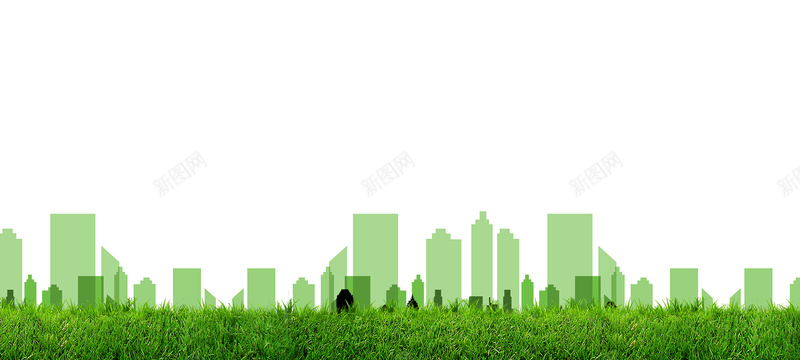 城市绿色环保背景海报背景