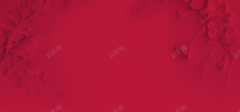 浮雕背景图jpg设计背景_88icon https://88icon.com 剪纸 红色 红纸 浮雕 海报banner 中国风
