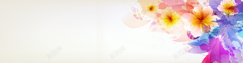 卡通水彩唯美背景bannerpsd设计背景_88icon https://88icon.com 卡通 水彩 唯美 背景 banner 花 泼墨 海报banner 童趣 手绘