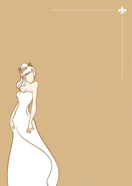 白色婚纱结婚女性幸福婚纱照背景素材背景