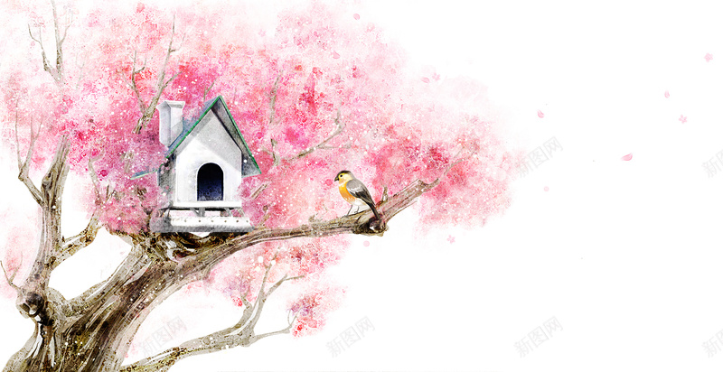 手绘喷绘水彩树枝小房子小鸟印刷背景psd设计背景_88icon https://88icon.com 小房子 喷绘 手绘 树枝 水彩 小鸟 印刷背景 白色 卡通 童趣