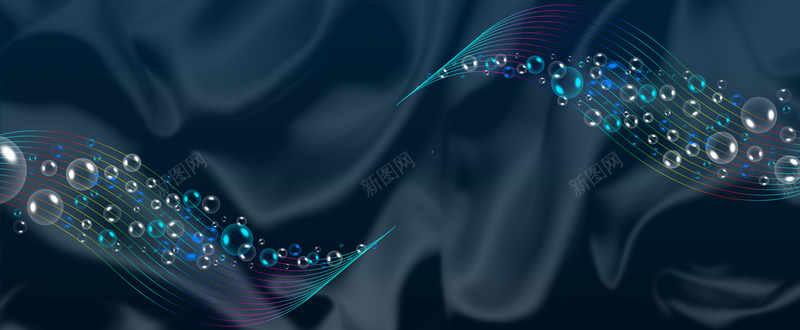 科技线条banner背景