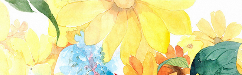手绘水彩花朵背景背景