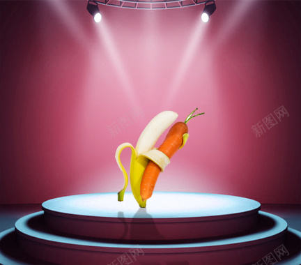 跳舞的水果创意海报背景素材背景