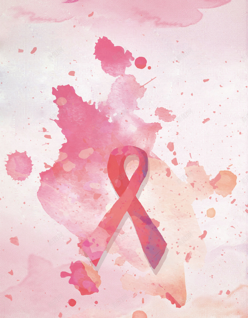 粉色水彩风红丝带背景psd设计背景_88icon https://88icon.com 粉色 水彩风 红丝带 公益背景 公益海报 墨迹 爱心公益海报