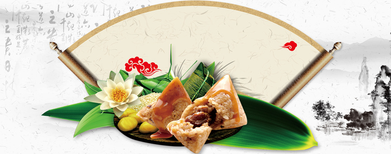 端午节中国风扇子粽子节背景psd设计背景_88icon https://88icon.com 端午 传统节日 大气 中国风 几何 端午节 粽子 素材 广告 设计 背景 划龙舟 创意端午海报