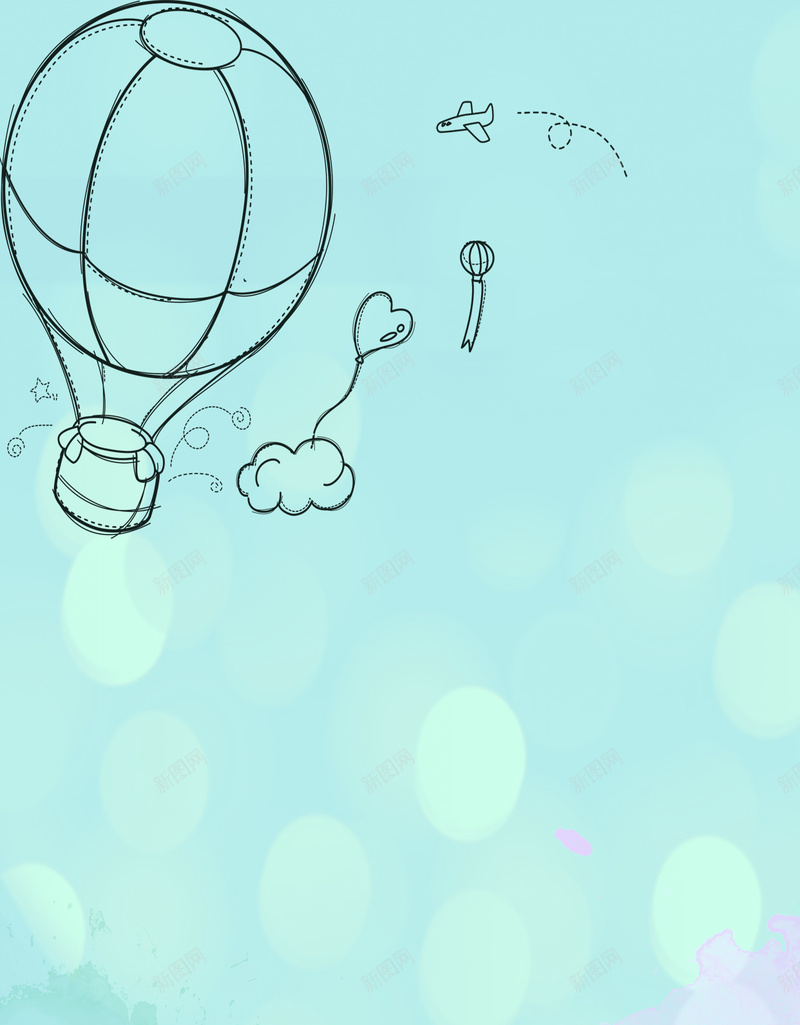 浅蓝色儿童童趣可爱云朵热气球H5背景psd设计背景_88icon https://88icon.com 浅蓝色 儿童 童趣 可爱 云朵 热气球 H5背景 卡通