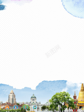 泰国旅游海报背景素材背景
