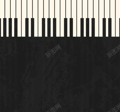 黑白钢琴键盘文艺简约背景素材背景