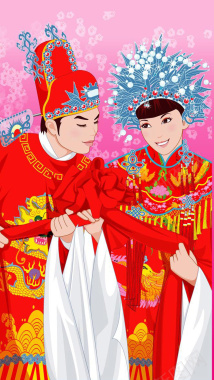 中式婚礼H5背景素材背景