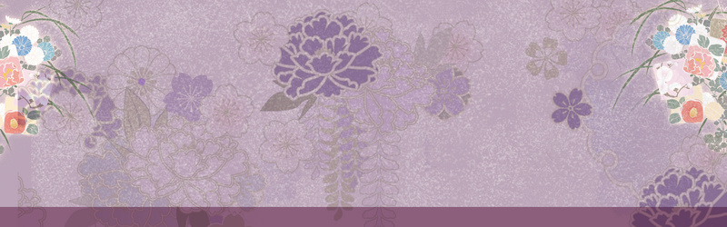 日系和风紫色花纹banner背景