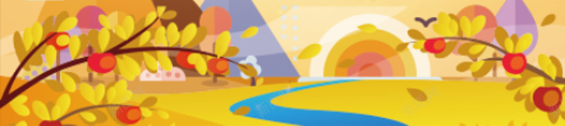 枫叶片片海报psd设计背景_88icon https://88icon.com 枫叶 树叶 秋季 叶