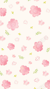粉色卡通花朵H5背景背景