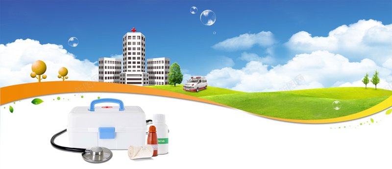 医院医疗生物科技背景psd设计背景_88icon https://88icon.com 医院 医疗 生物科技 医疗用品 救护车 草坪 气泡 蓝天白云 海报banner 科技 科技感 科技风 高科技 科幻 商务