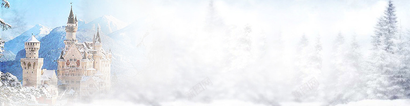 梦幻古堡banner背景psd设计背景_88icon https://88icon.com 冰雪 古堡 城堡 梦幻 浪漫