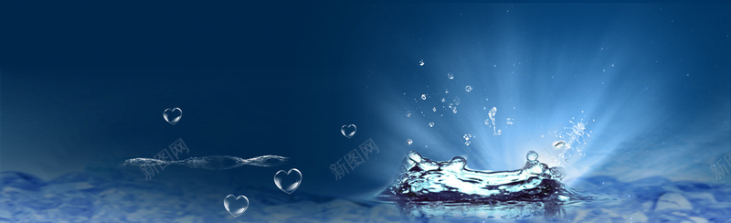 蓝色水珠背景jpg设计背景_88icon https://88icon.com 海报banner 溅起的水花 扁平 水珠 渐变 几何