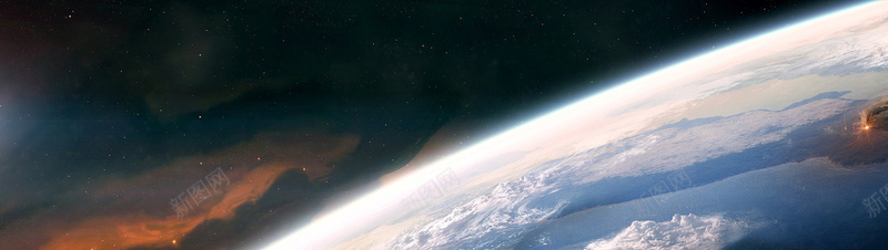 外太空地球banner背景