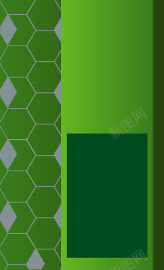 多边形几何绿色渐变封面海报背景背景