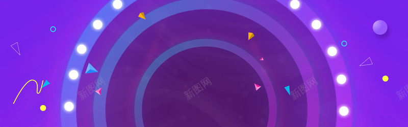 紫色几何渐变数码促销banner背景