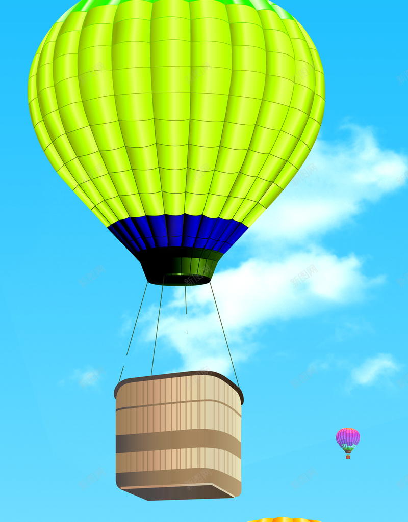 彩色热气球展板背景素材psd设计背景_88icon https://88icon.com 天空 展板 白云 背景 蓝色 气球 彩色 X展架 热气球背景 展板素材