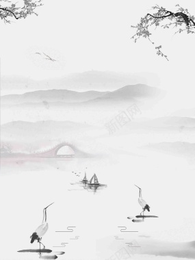 中国风白露海报背景模板背景