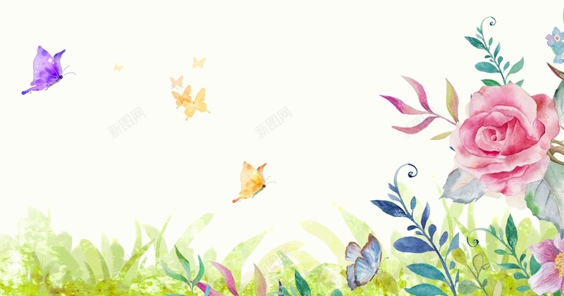 清新水彩手绘花草春季海报背景模板psd设计背景_88icon https://88icon.com 手绘 春季 水彩 清新 花草 海报背景模板 清新海报 水彩背景 清新背景 背景模板 清新花草