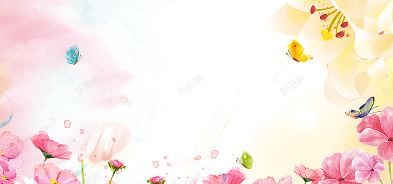 38约惠女神节唯美浪漫美妆女装海报背景背景