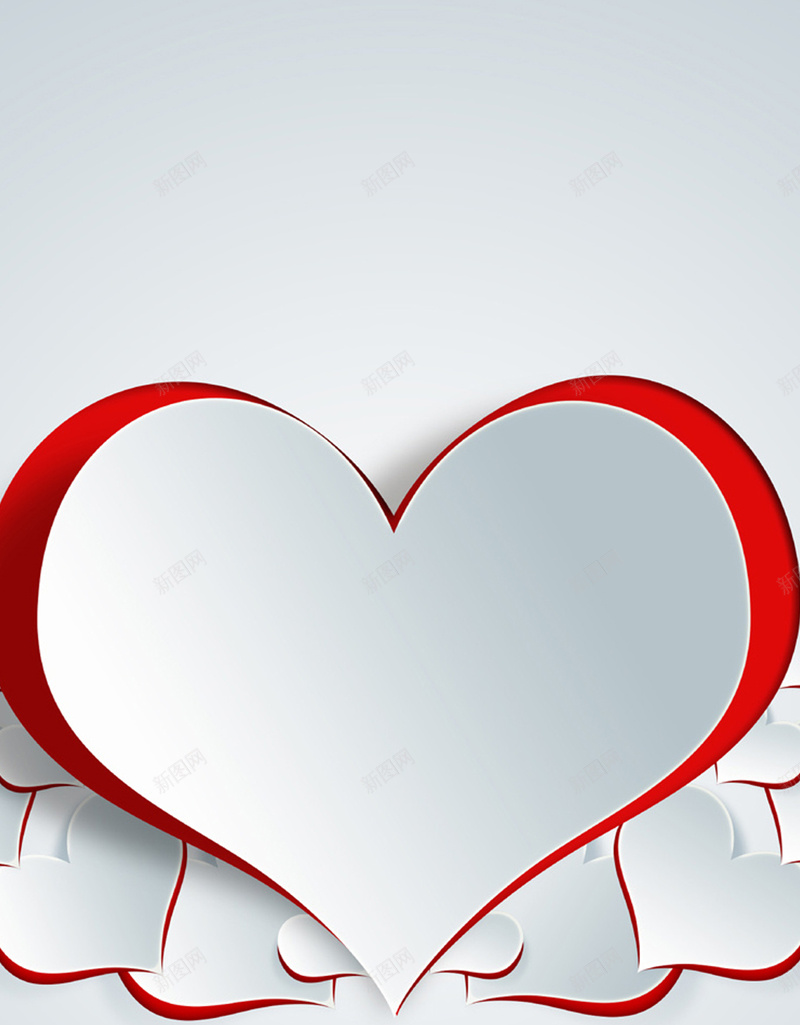 纯色立体爱心H5背景jpg设计背景_88icon https://88icon.com 白色 立体 心形 爱心 创意