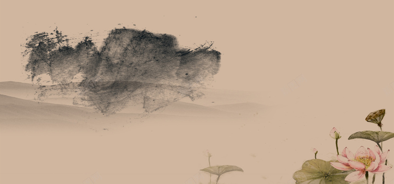 中国水墨风背景海报背景