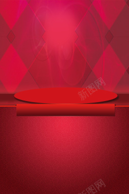 红色喜庆几何图形质感节日背景背景